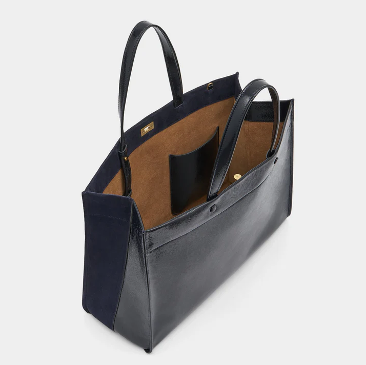 ANYA HINDMARCH Mortimer Tote - Marine Suede
