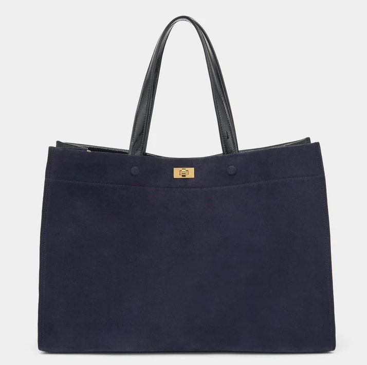 ANYA HINDMARCH Mortimer Tote - Marine Suede