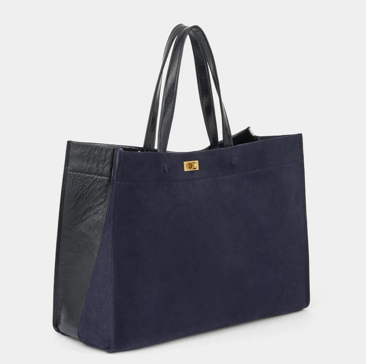 ANYA HINDMARCH Mortimer Tote - Marine Suede