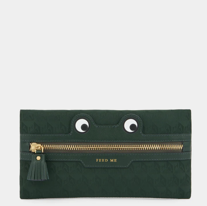 ANYA HINDMARCH Frog Zip Pouch AH Logo - Holly