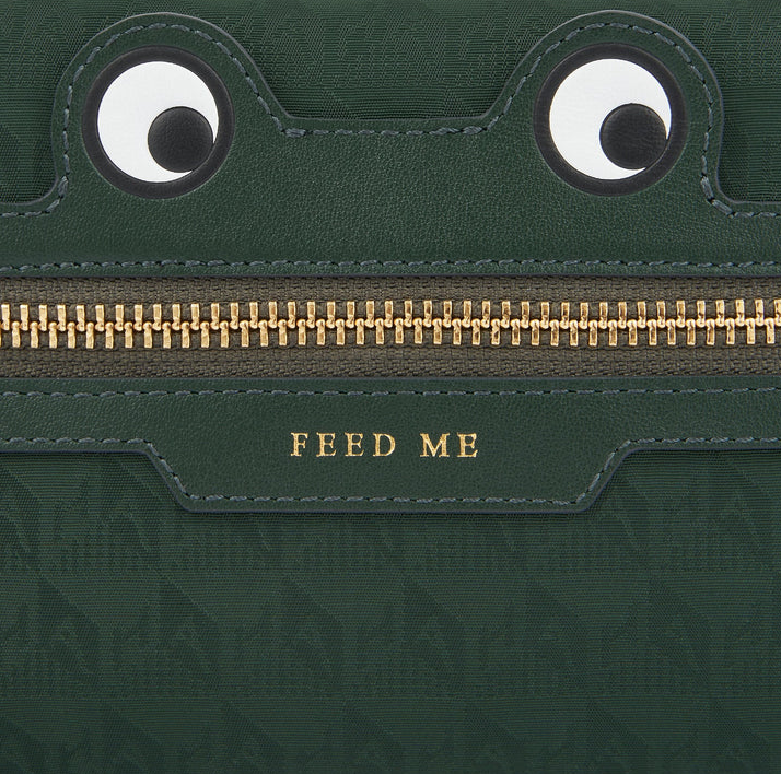 ANYA HINDMARCH Frog Zip Pouch AH Logo - Holly