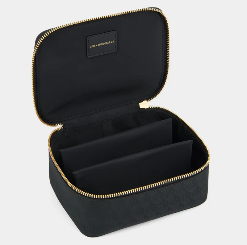 ANYA HINDMARCH Glasses Trio Pouch AH Logo - Black