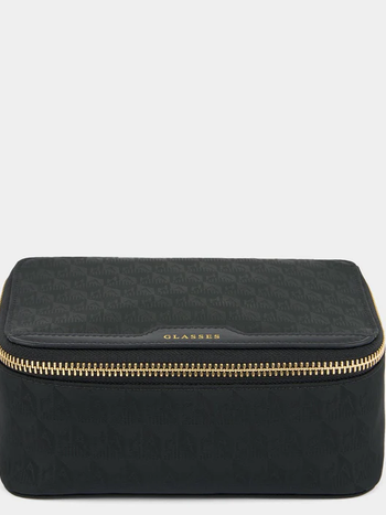 ANYA HINDMARCH Glasses Trio Pouch AH Logo - Black