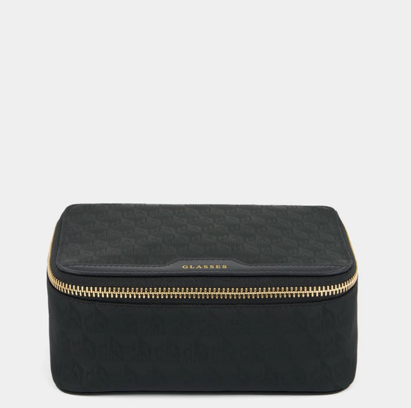 ANYA HINDMARCH Glasses Trio Pouch AH Logo - Black