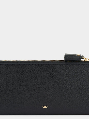 ANYA HINDMARCH Large Double Zip Peeping Eyes Wallet - Black