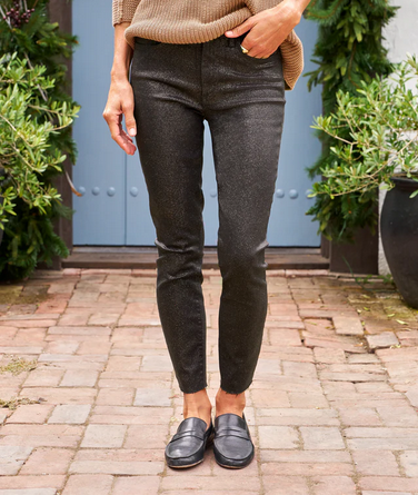 FRANK & EILEEN Sligo Skinny Jean - Gold Glitter