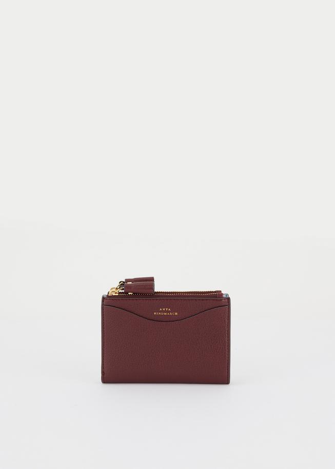 ANYA HINDMARCH Small Double Zip Peeping Eyes Wallet - Rosewood