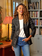 FRANK & EILEEN Dublin Waxed Denim Blazer - Gold Glitter