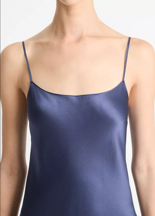 VINCE Satin Slip Dress - Dark Peri