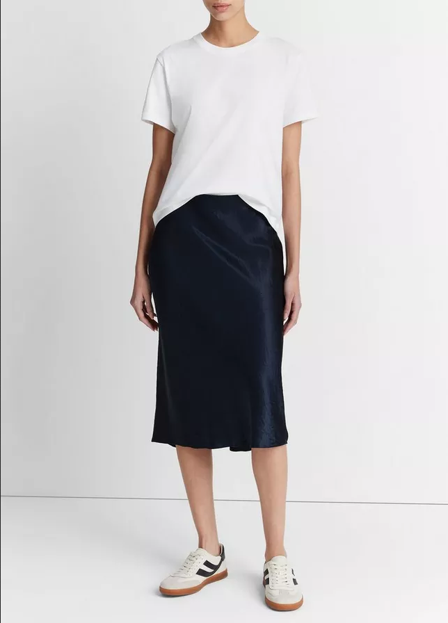 VINCE Pima Cotton Crew Neck T-Shirt - Optic White