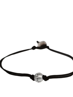 Fearlessness Silver Bead Corded Bracelet