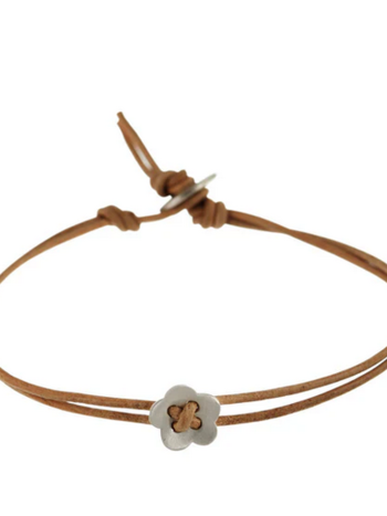 Single Flower Corded Bracelet