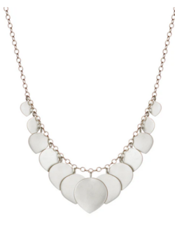 Silver Graduated Lotus Necklace