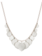 Silver Graduated Lotus Necklace