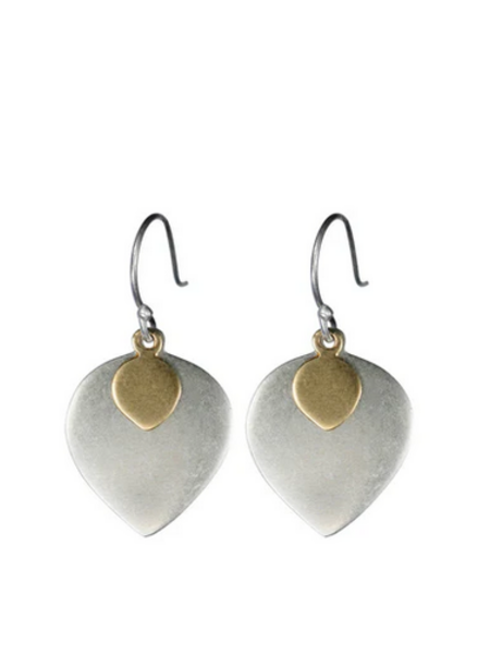 ME & RO Sterling & 10K Double Lotus Earrings