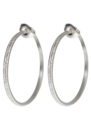 ME & RO Sterling Engraved Endless Hoop