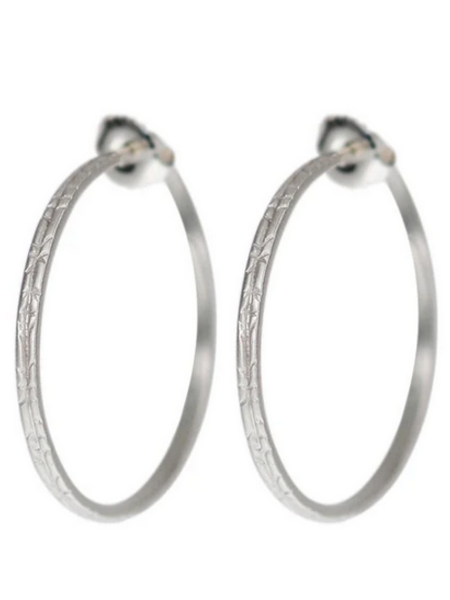 ME & RO Sterling Engraved Endless Hoop