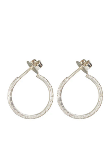 Sterling Small Paisley Hoop