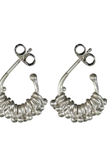 ME & RO Sterling Tiny Jumpring Ball Hoop Earrings