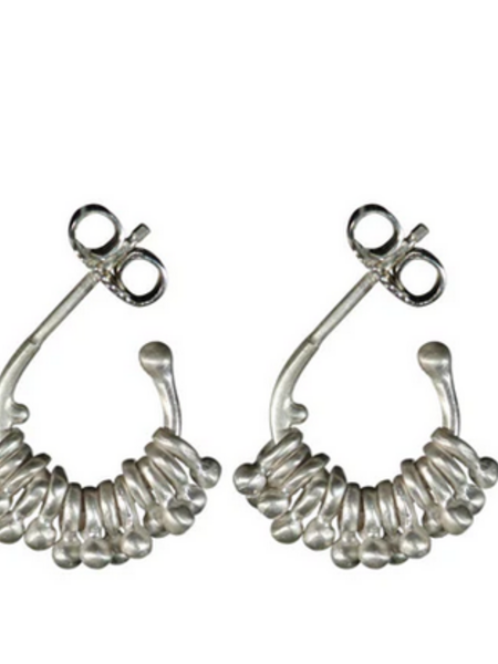 ME & RO Sterling Tiny Jumpring Ball Hoop Earrings