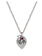 ME & RO Sterling Devotion Pendant and Garnet and Pearl Necklace