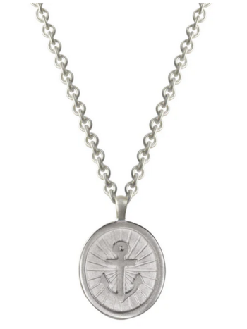 Sterling Large Anchor Necklace