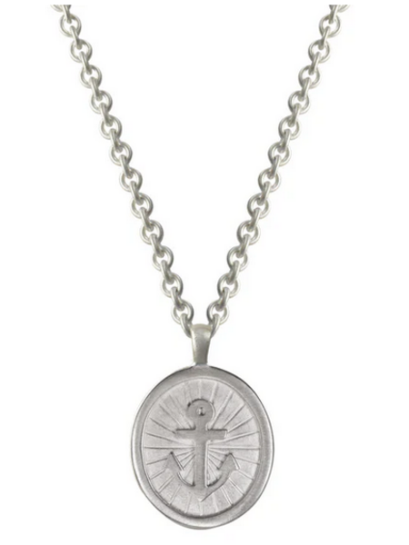 ME & RO Sterling Large Anchor Necklace