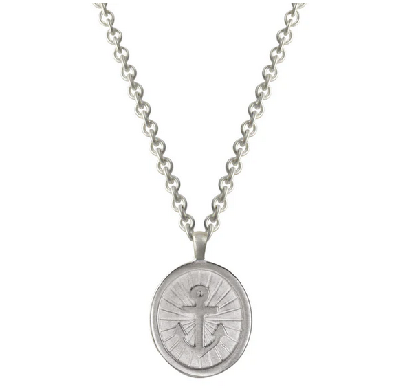 Sterling Large Anchor Necklace