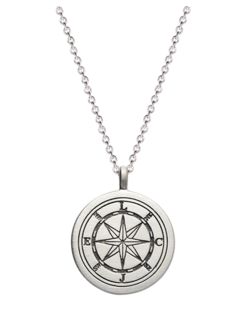 ME & RO Sterling Compass Necklace