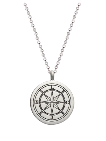 ME & RO Sterling Compass Necklace