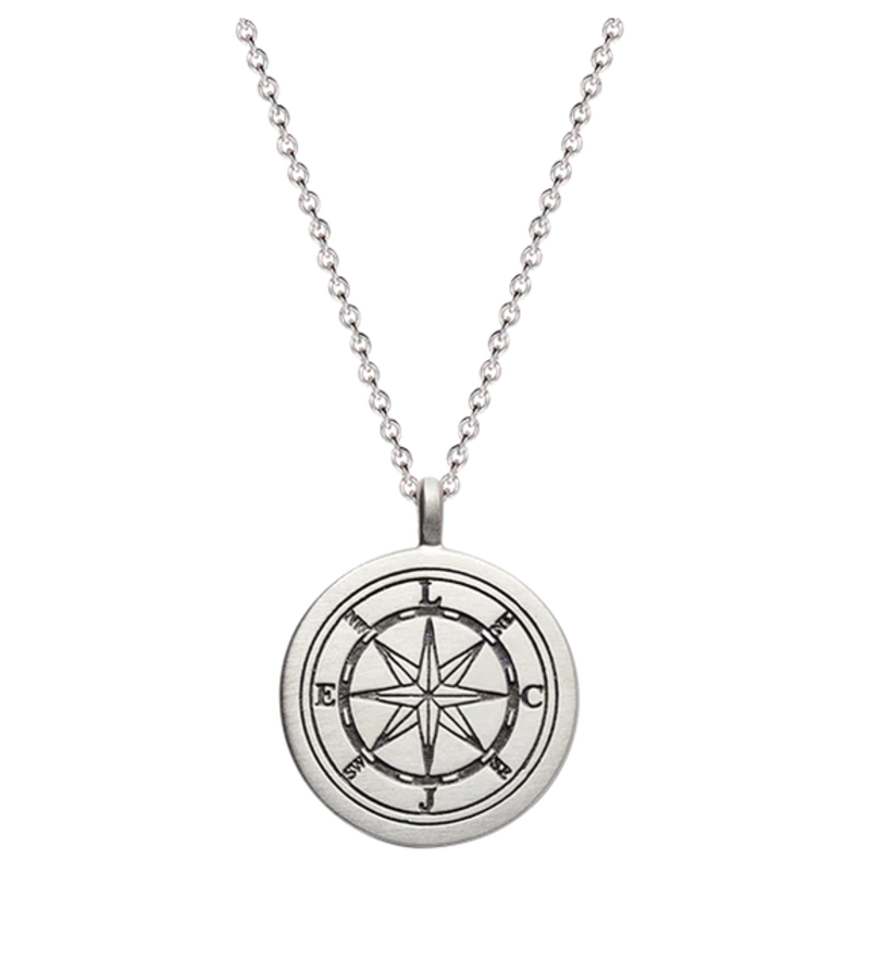 Sterling Compass Necklace