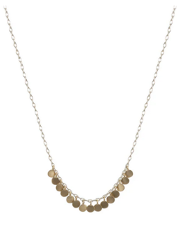 ME & RO 10K Medium Discs on Sterling Chain Necklace