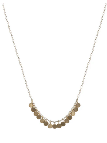 10K Medium Discs on Sterling Chain Necklace