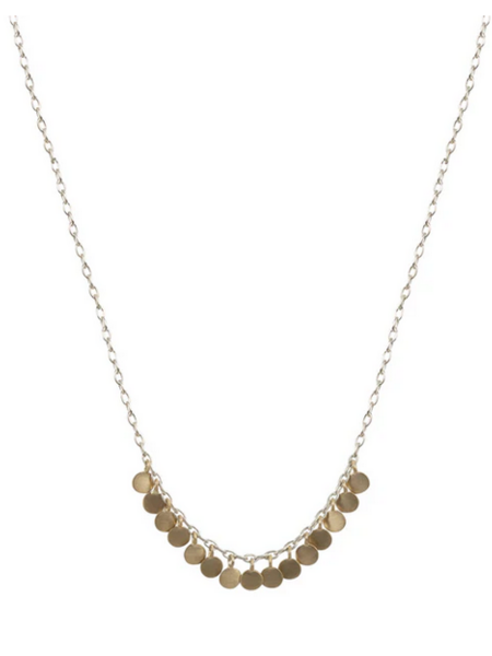 ME & RO 10K Medium Discs on Sterling Chain Necklace