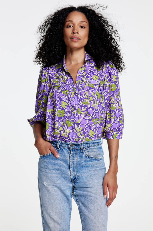SMYTHE Shirred Pocket Blouse -