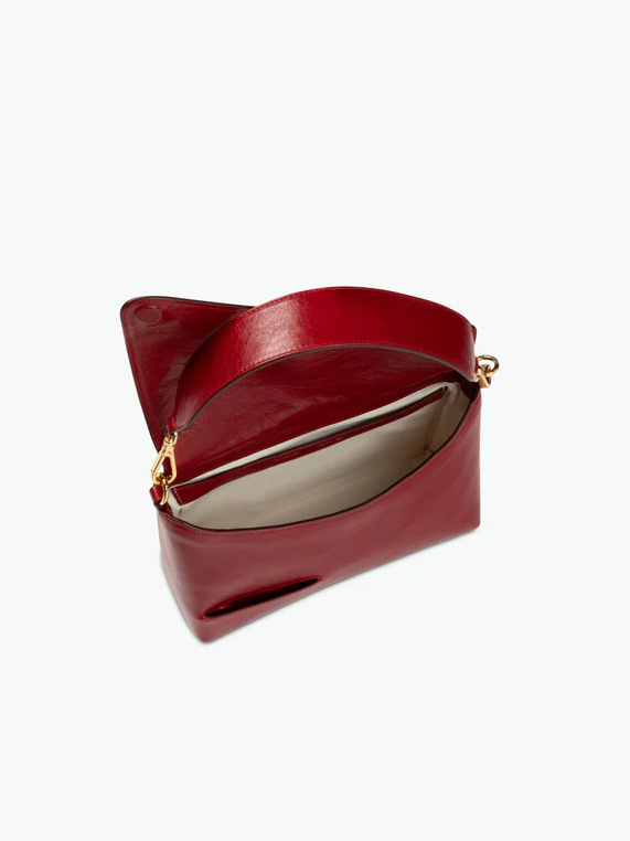 WANDLER Oscar Baguette Crossbody - Cranberry