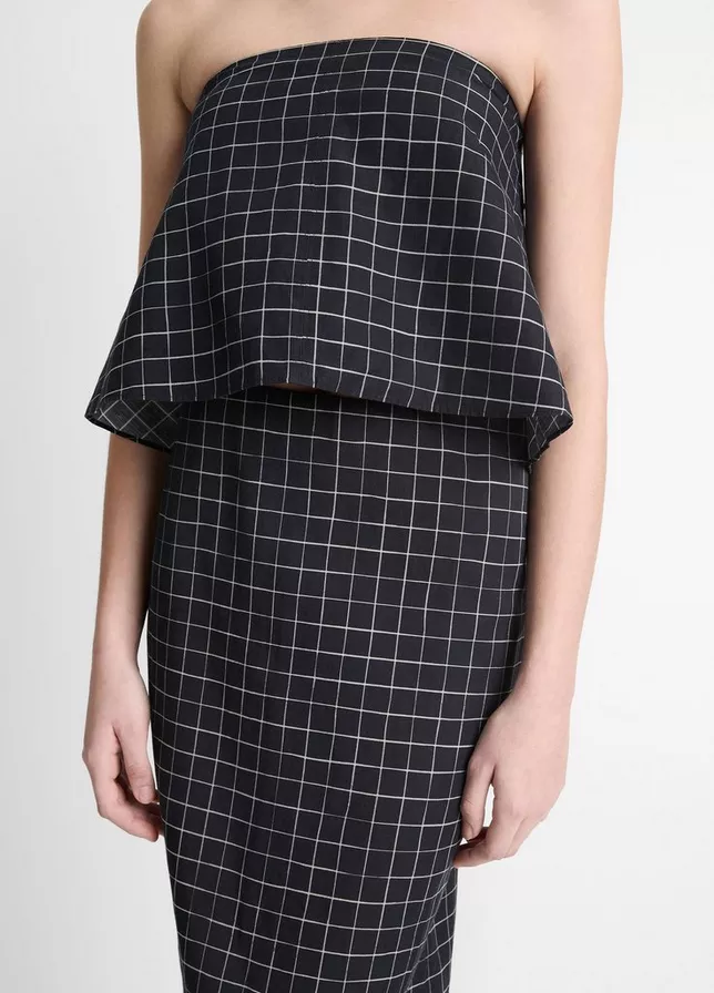 VINCE Trellis Plaid Pencil Skirt -