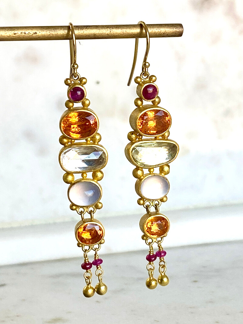 MALLARY MARKS Consignment - Champagne Mermaid Style - Multi Stone Earring