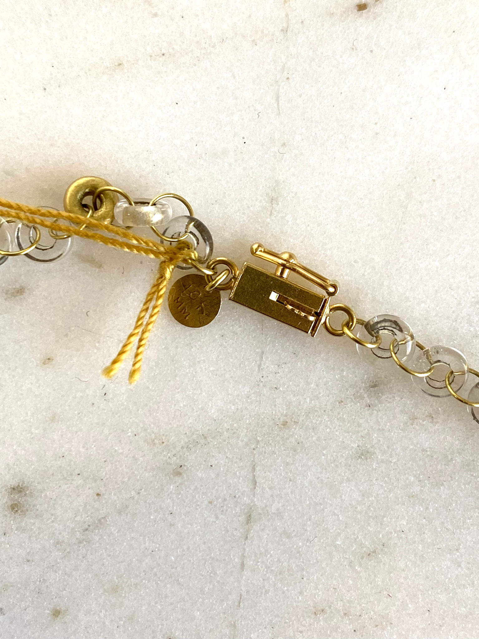 MALLARY MARKS Consignment - Spice - Clear Quartz with 18K Donuts Necklace