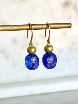 MALLARY MARKS Quirky Tanzanite Buoy Squash Earrings
