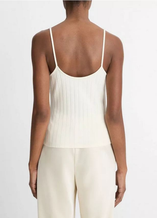 VINCE Ribbed V-Neck Camisole - Vanille