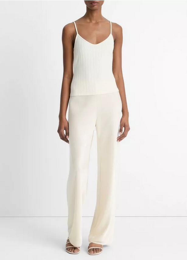 VINCE Ribbed V-Neck Camisole - Vanille