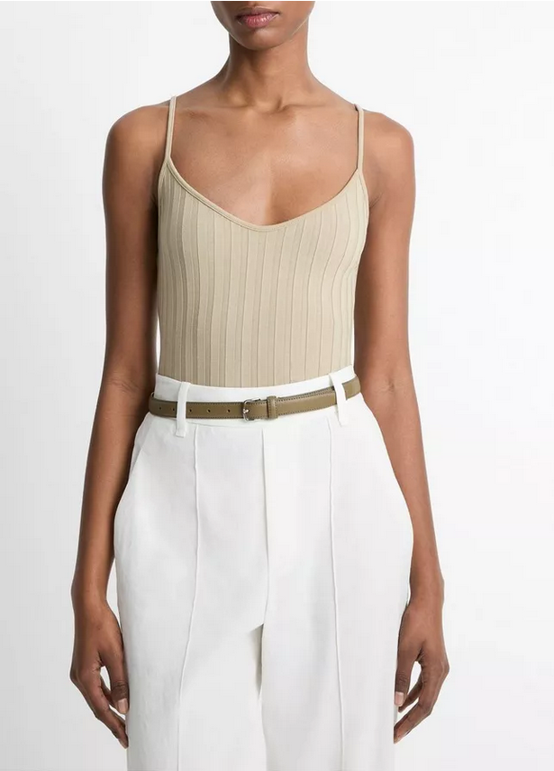 VINCE Ribbed V-Neck Camisole - Mojave