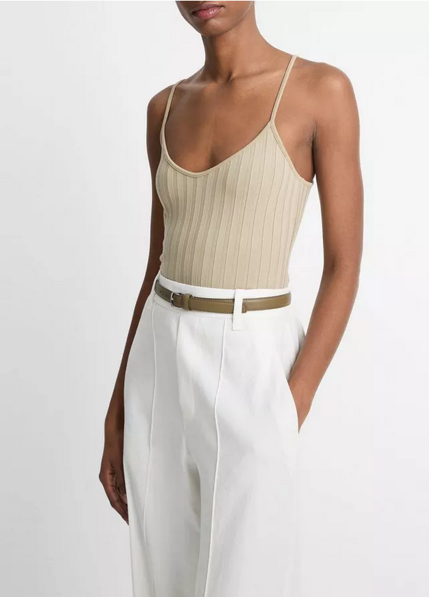 VINCE Ribbed V-Neck Camisole - Mojave