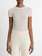 VINCE Waffle-Knit Cashmere-Silk Short-Sleeve Sweater - White Sand