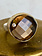 JAMIE JOSEPH Asymmetrical Checkerboard Smoky Quartz w/ Diamond Ring - Size 7.25