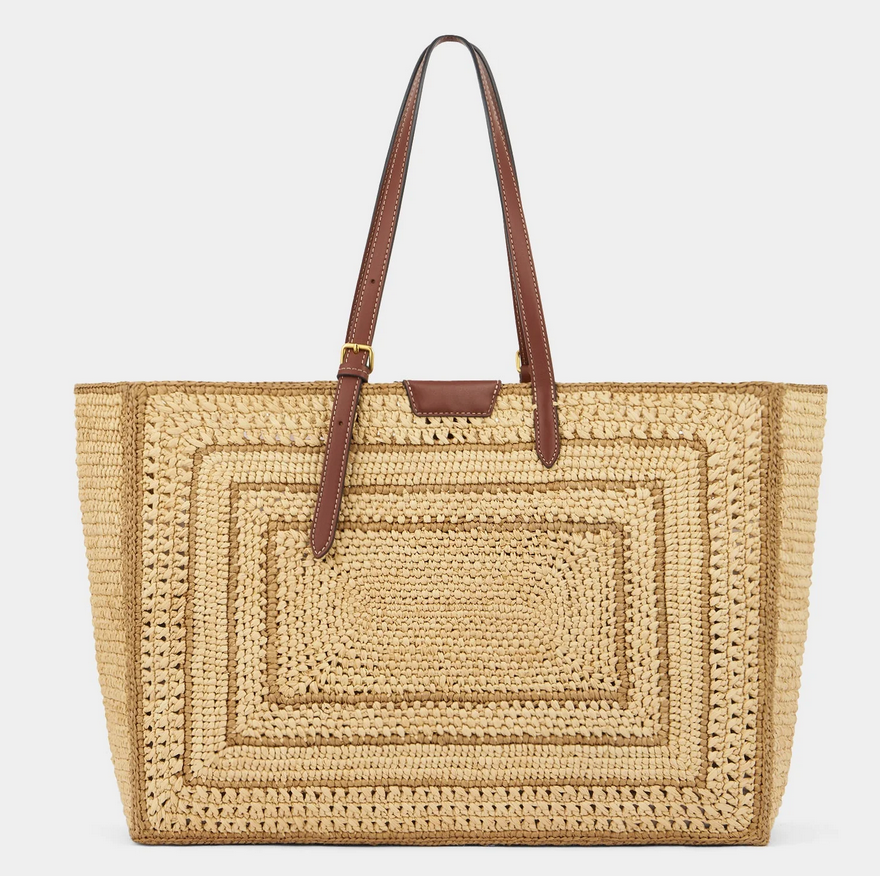 ANYA HINDMARCH Raffia Bow Tote - Natural