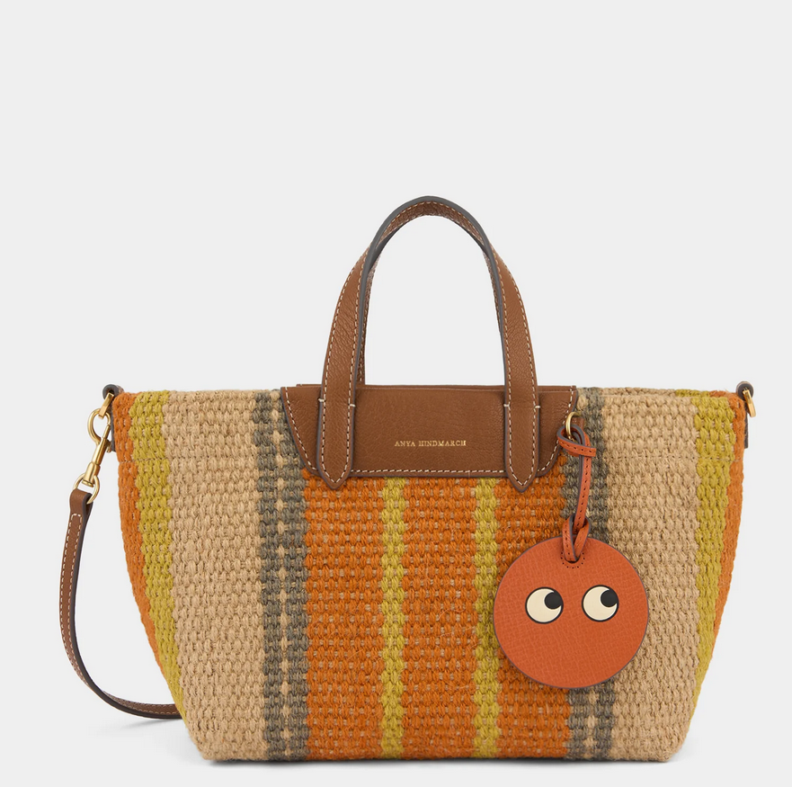 【ANYA HINDMARCH】Maison Bengal Jute XS Cross-body Tote Maison Bengal Jute XS Cross-body Tote - Orange/Jute - Kiki