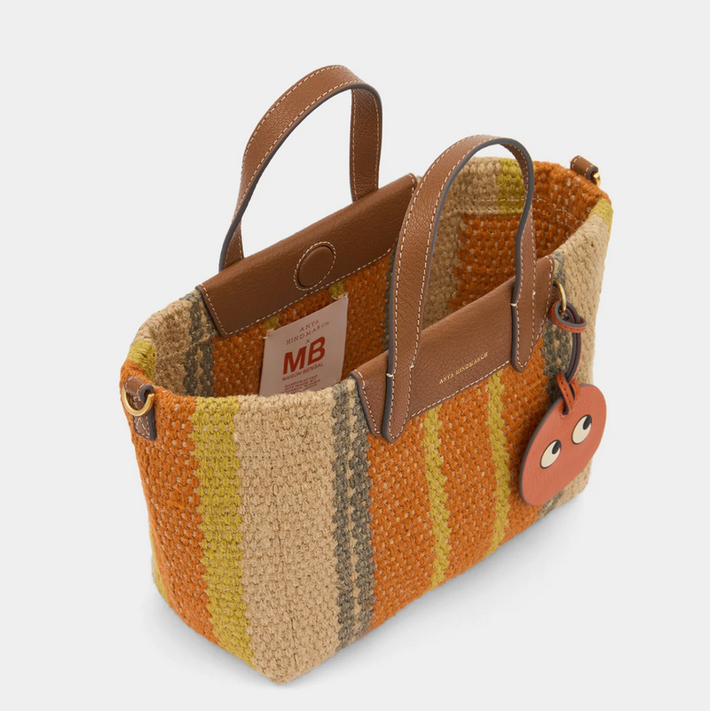 ANYA HINDMARCH メゾン ベンガル ジュート XS クロスボディ ANYA HINDMARCH】Maison Bengal Jute XS Cross-body Tote anya