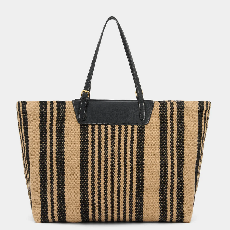 ANYA HINDMARCH Maison Bengal Jute Tote - Black / Natural